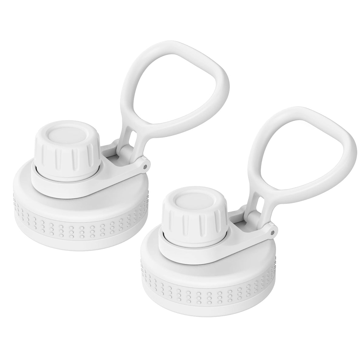 Prurex Spout Lid for Hydro Flask Wide Mouth Bottles | Replacement Lid Compatible with Hydroflask/Thermoflask/Iron Flask | 2-Pack BPA-Free Lids for 12-64oz Bottles (White 2 Pack)