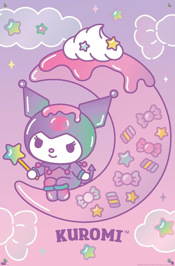 Hello Kitty and Friends: 24 Dreamland - Kuromi Wall Poster with Push Pins