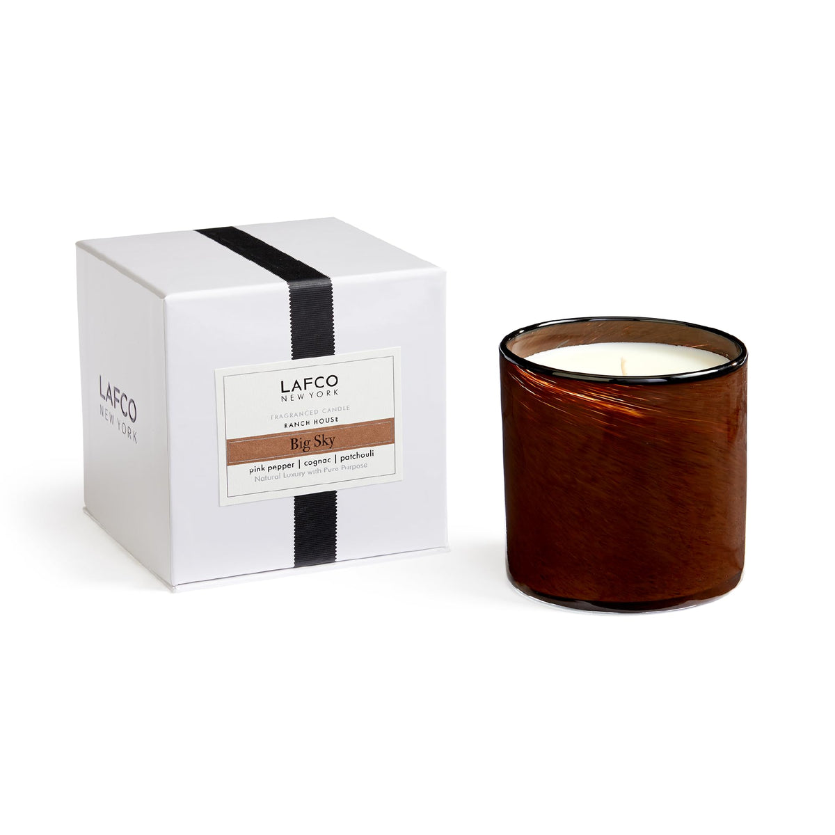 LAFCO New York Signature Candle, Star Magnolia - 15.5 oz - 90-Hour Burn Time - Reusable, Hand Blown Glass Vessel - Made in the USA