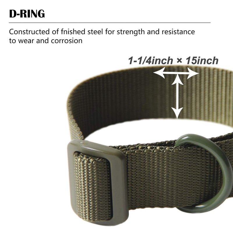 Aolamegs Tactical Gun Sling,Adjustable Rifle Sling 1.25” Nylon Strap with D Ring Loop for Hunting (2Pack) Army Green