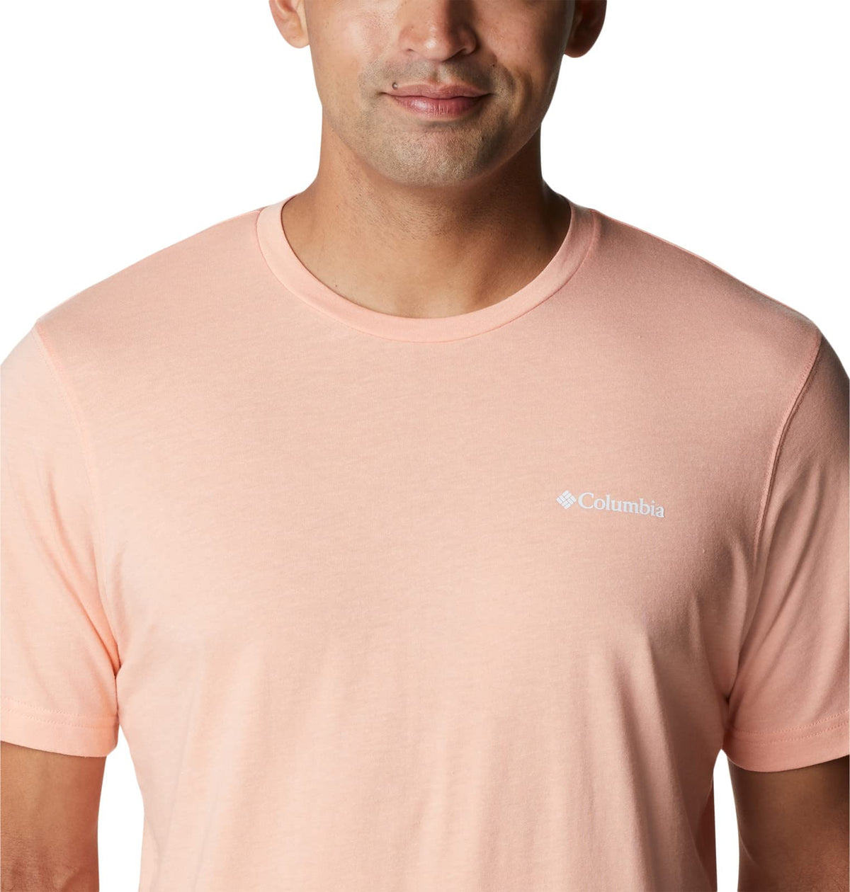Columbia Men's Thistletown Hills Short Sleeve, Coral Reef Heather, Small