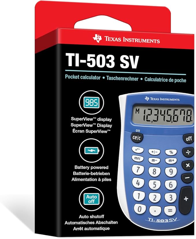 Texas Instruments TI-503 SV Standard Function Calculator
