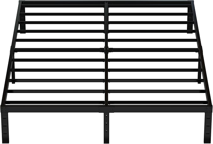 12 Inch Full Size Bed Frame No Box Spring Needed, Heavy Duty Metal Platform Bed Frame Full Support Up to 3000 lbs, Easy Assembly, Noise Free, Black