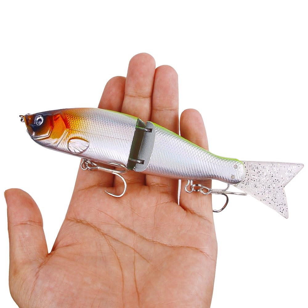 3Pcs HENGJIA Glide Bait Fishing Lures Jointed Swimbait,Life-Like Swimbaits