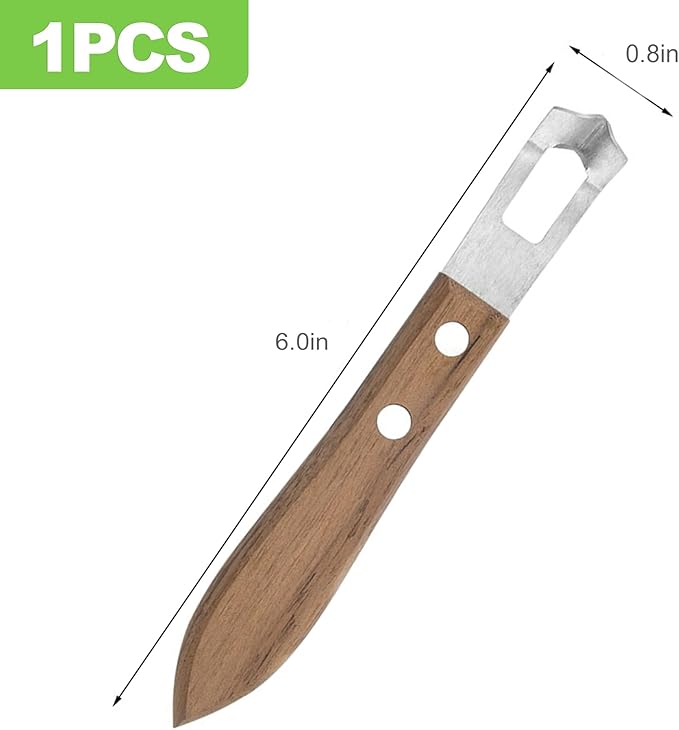 CeroDimo Channel Knife Lemon Peeler - Citrus Zester Tool with Wooden Handle, Stainless Steel Lemon Twist and Orange Peeler, Perfect Bar and Cocktail Garnish Tool