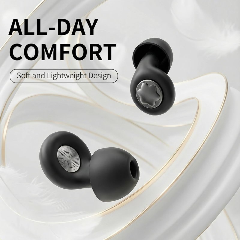 Ear Plugs for Sleeping 45DB Noise Cancelling: Ultra-Comfy Reusable Noise-Reducing Earplugs for Sleeping & Travel & Work Hearing Protection Earbuds with 8 Tips(XS,S, M, L Size)