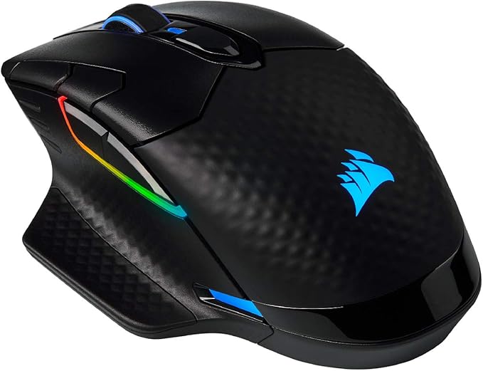Corsair Dark CORE RGB PRO SE Wireless FPS/MOBA Gaming Mouse with Qi Charging – 18,000 DPI – 8 Programmable Buttons – Sub-1ms Wireless – iCUE Compatible – PC, Mac, PS5, PS4, Xbox – Black