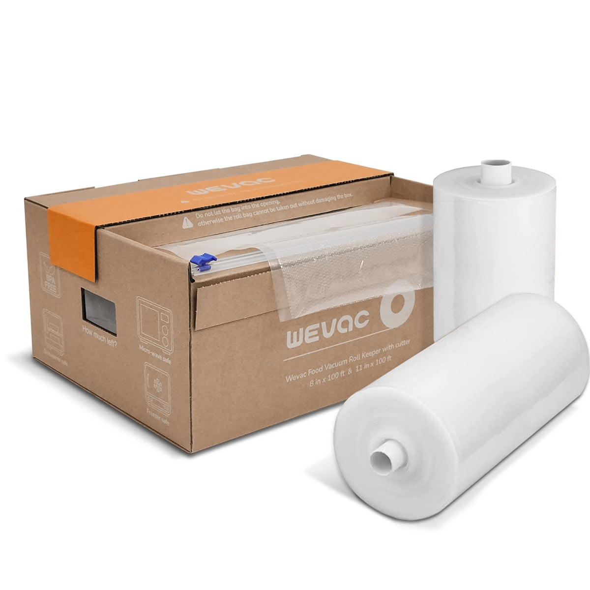 Wevac Vacuum Sealer Bags for Food, 11"x150' Roll, Fits Food Saver Machines