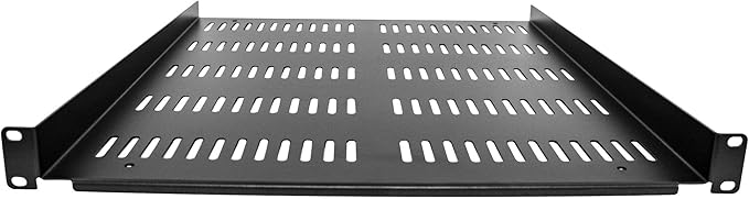StarTech.com 1U Server Rack Shelf - Universal Vented Rack Mount Cantilever Tray for 19" Network Equipment Rack & Cabinet - Durable Design - Weight Capacity 55lb/25kg - 20" Deep (SHELF-1U-20-FIXED-V)