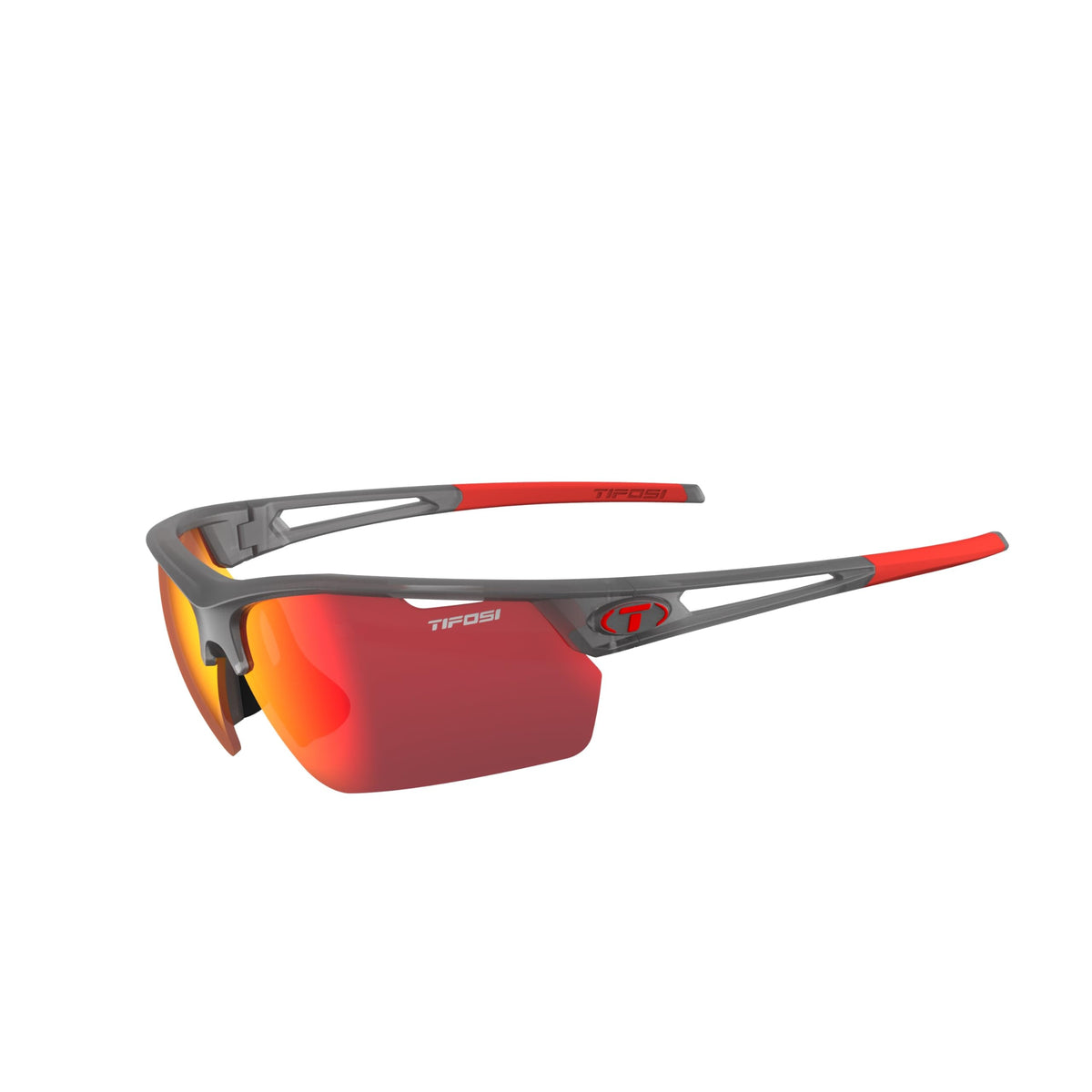 Tifosi Optics Navar FC Sunglasses (Satin Vapor, Smoke Red Mirror)