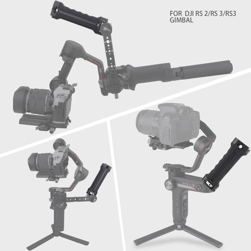 LEFTFOTO Sling Handgrip Handle for DJI Ronin DJI RS2/RSC2/RS3 / RS3 Pro/ RS3 Mini/ZHIYUN WEEBILL-S Gimbal Stabilizer,Extended Silicone Grip in Briefcase Mode, with Anti Twist Pins,Quick Installation