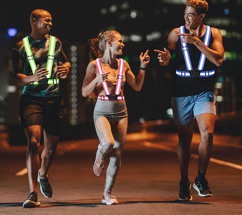 Fepdiu High Visibility Reflective Vest Safety Vest Running Reflective Gear Adjustable Reflective Vest for Walking,Jogging,Hiking,Night Cycling (Yellow)