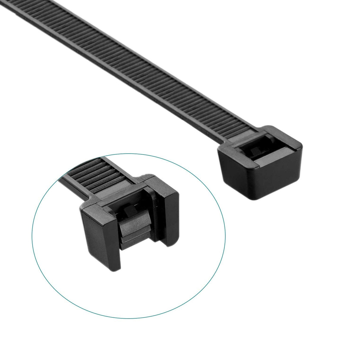Superun Black Zip Ties 6 Inch, 40 Lbs Tensile Strength Wire Ties (Industrial Grade Cable Ties) Pack of 100