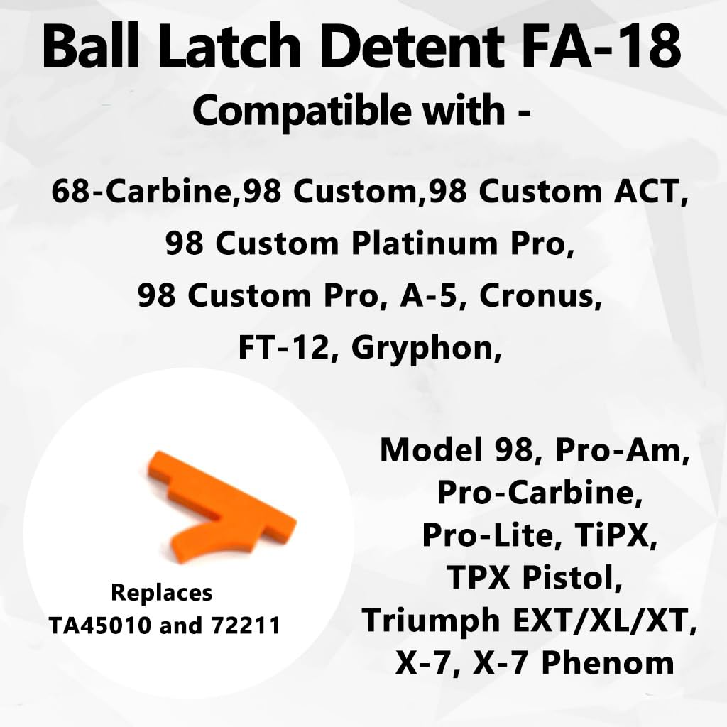auaurly 20 PCS Ball Latch Detent FA-18 Replacement Fit for Tippmann 98, A5, X7 Ball Latch Detent Paintball Ball Keeper(Select Qty)