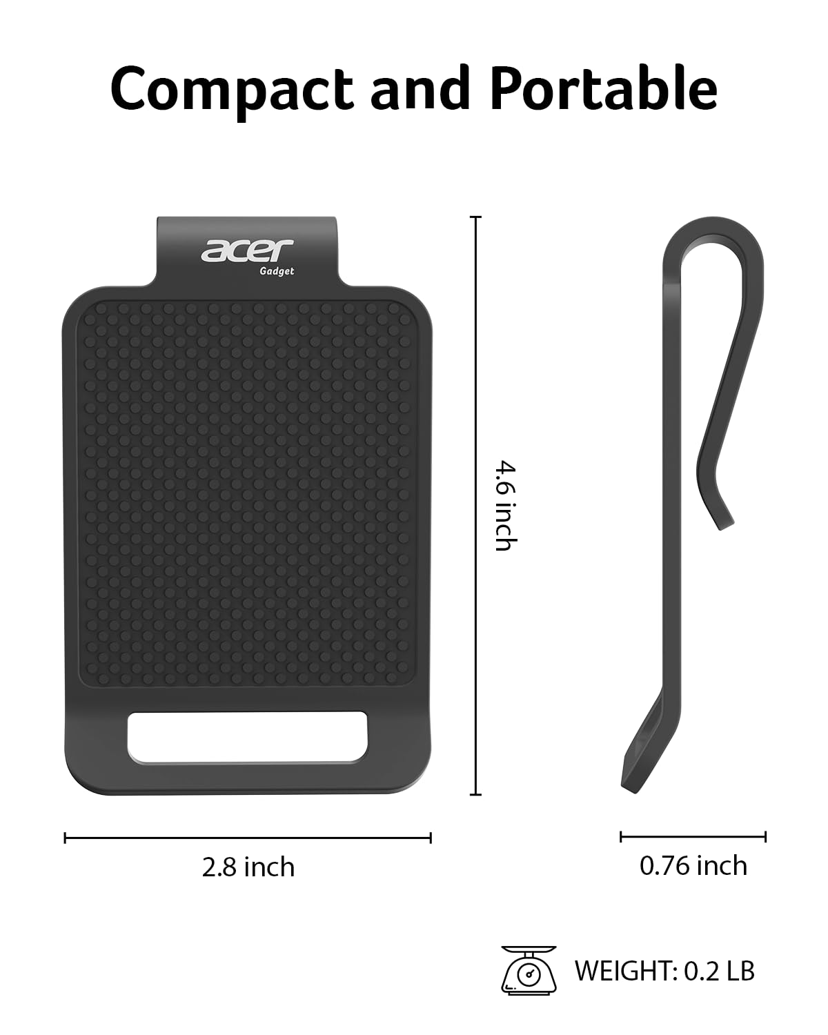 Acer Gadget Magnetic Belt Clip Compatible for Golf Laser Rangefinders, Golf Accessories, Black
