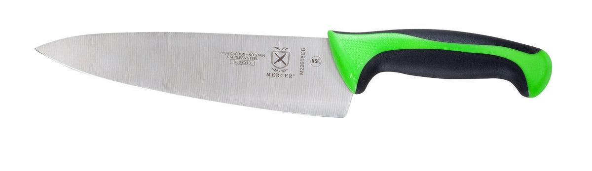 Mercer Culinary Millennia Colors 7-Inch Granton Edge Santoku Knife, Green