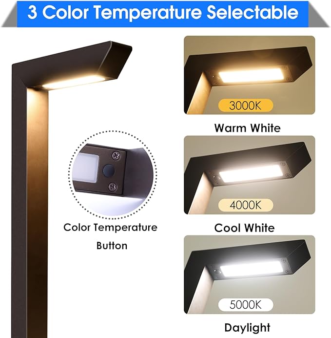 Energetic Low Voltage LED Landscape Light, Brown Aluminum Pathway Lighting, 4pcs