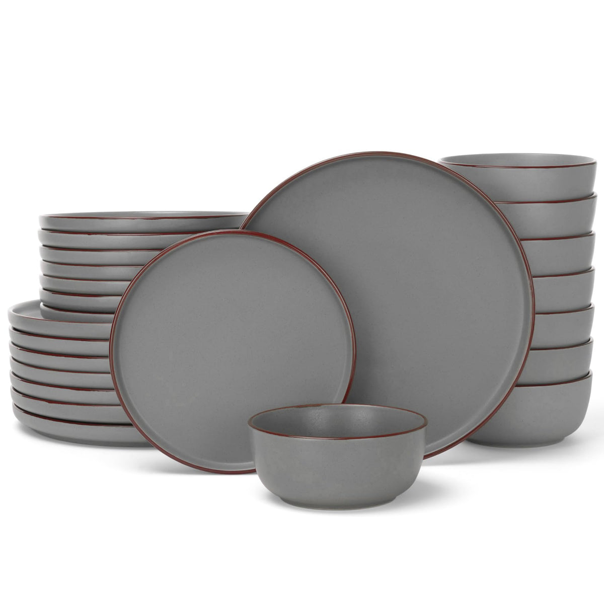 Famiware Mercury 12-Piece Stoneware Dinnerware Set, Multi-color