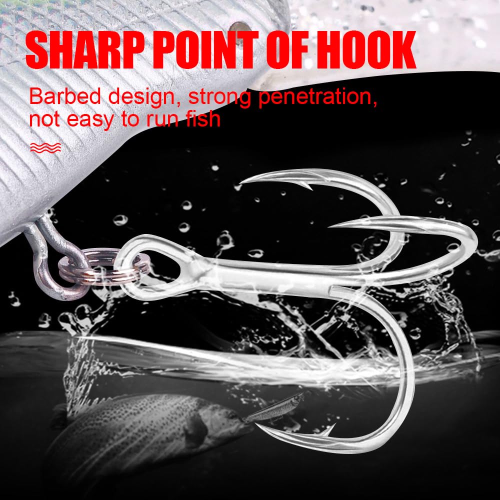 3Pcs HENGJIA Glide Bait Fishing Lures Jointed Swimbait,Life-Like Swimbaits