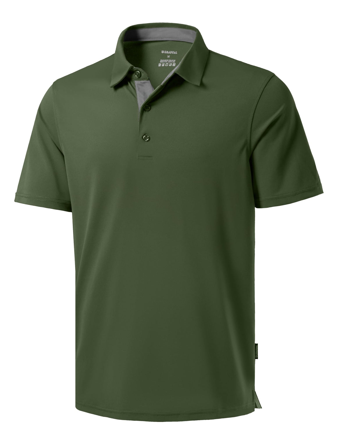 Men's Golf Shirts Dry Fit Moisture Wicking Performance Short Sleeve Collared Polo Shirts for Casual Tennis Bussiness (Dark Green, XL)