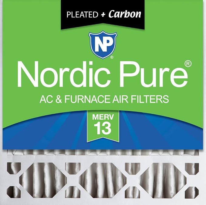 Nordic Pure 20x20x5 Honeywell Replacement Furnace Filters MERV 13 Plus Carbon 1
