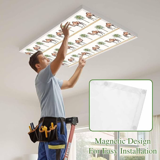Fluorescent Light Covers for Ceiling Lights Desert Camel Magnetic Light Filters