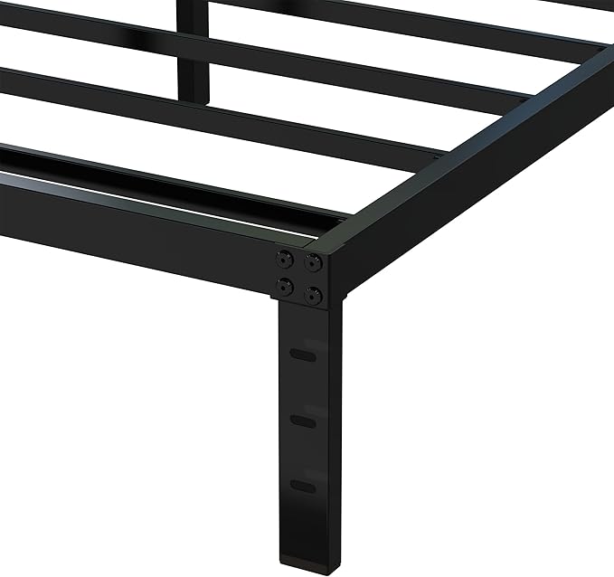 XL Twin Bed Frame No Box Spring Needed, 12 Inch Heavy Duty Metal Twin XL Platform Bed Frame Support Up to 2500 lbs, Easy Assembly, Noise Free, Black