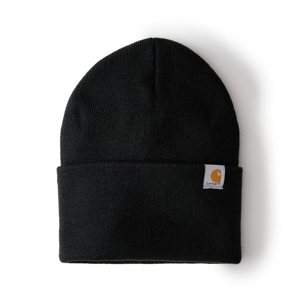 Carhartt Men's Knit Cuffed Beanie, Black, One Size (104597)