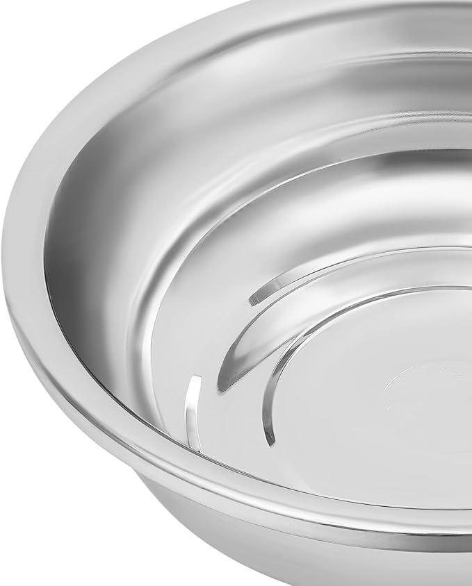 2 Pcs Stainless Steel Mixing Bowls, 18.9x5.91/16.93x5.91 In Large Stainless Steel Mixing Bowl Efficient Cleaning Salad Bowls Ideal for Tossing Salads Kneading Dough Marinating