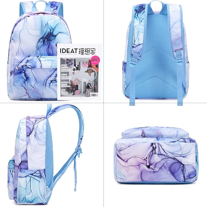 Meisohua School Backpack for Teens Girls Boys Backpack for Elementary Middle School Bookbag for Kids Backpack Lunch Bag Set