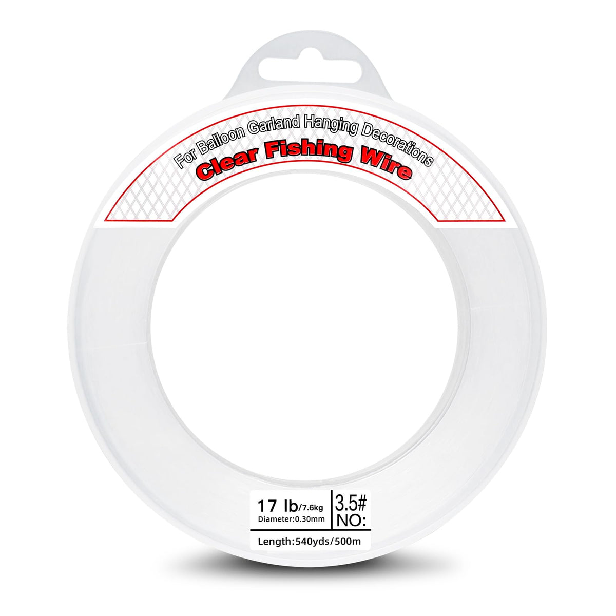 540Yards Clear Fishing Wire 0.3 mm, Invisible Fishing Line Wire Nylon String Supports 17 Pounds for Hanging Balloon Garland, Picture, Jewelry Making Beading Threads Cords
