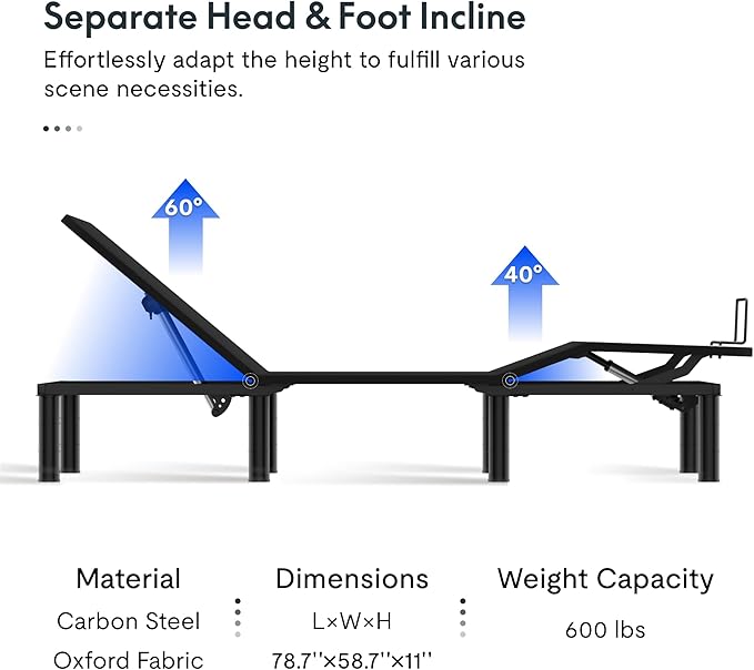 FLEXISPOT S2E Adjustable Bed Frame Base Queen with 10-Inch Cooling Gel Memory Foam Mattress, Whisper Quiet Durable Motor, Adjustable Legs, Easy Assembly – Bonus 4-Piece Queen Sheet Set Included