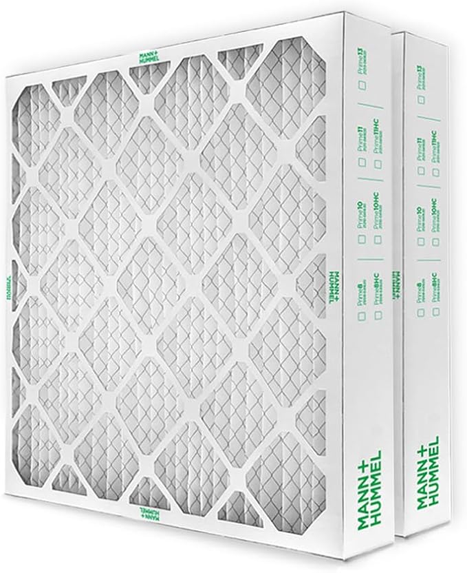 Mann+Hummel 20x20x4 MERV 8 Pleated HVAC AC Furnace Air Filters. 2 Pack.