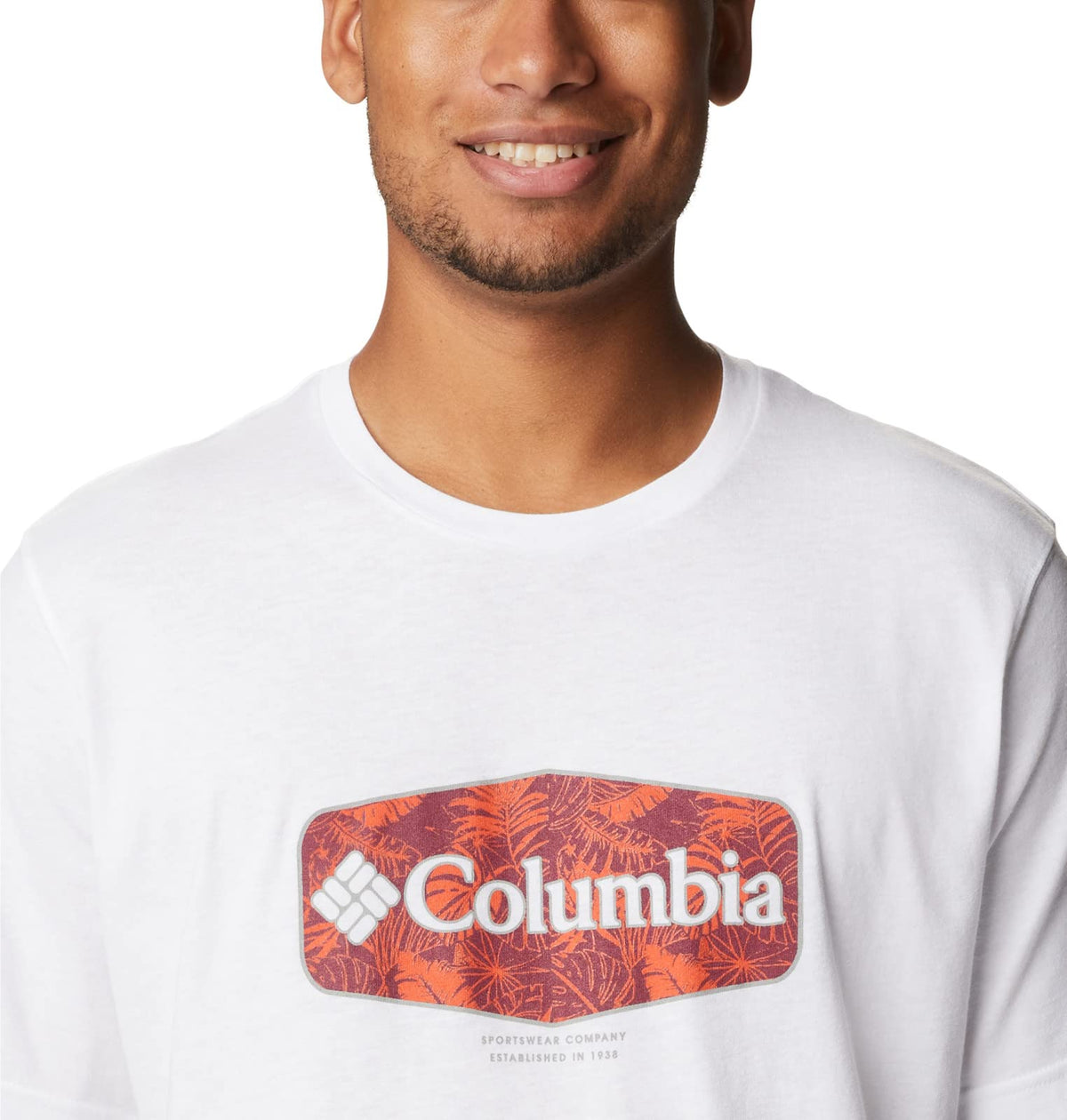 Columbia Men's Thistletown Hills Graphic Short Sleeve, White/Wanderland Graphic, 3X Tall