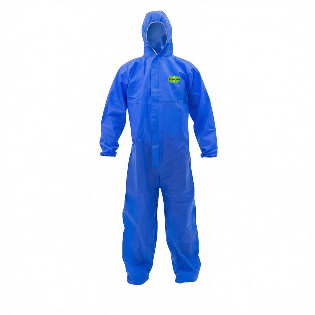 RAYGARD SMS Disposable Coverall, Hazmat Suits Coveralls with Hood and Elastic Wrists (1 Pack in Blue, XX-Large)