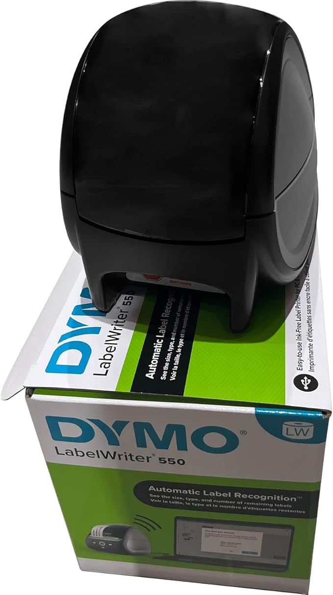 DYMO LabelWriter 550 Direct Thermal Barcode Label Printer with USB Connectivity Label Maker - 62 Labels Per Minute, Auto Label Recognition, Monochrome, Includes 1 Rolls of 500 Labels
