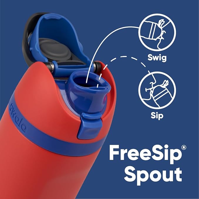 Owala Marvel FreeSip Insulated Stainless Steel Water Bottle with Straw for Sports and Travel, BPA-Free Sports Water Bottle, 24 oz, Spiderman | Insulated, with Straw, BPA-Free, Sports Water Bottle