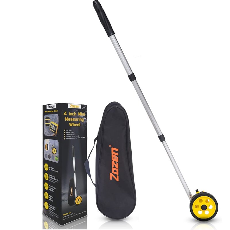 Zozen Measuring Wheel in Feet and Inches, Scalable Length 40in, 4-inch Measure Wheel, Walking Measurement Up To 10,000Ft / Mechanical/One Key to Reset, Include Carrying Bag.