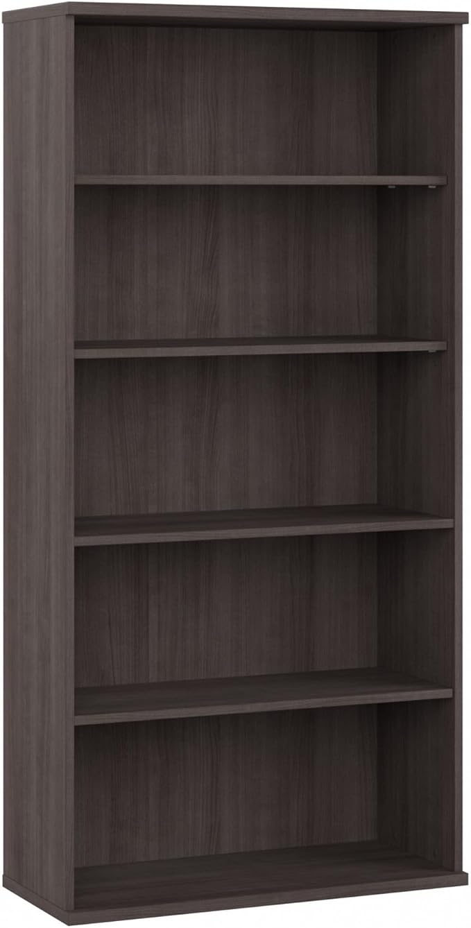 Bush Furniture BSHSCB136SG Studio C Storm Gray 36W 5 Shelf Bookcase