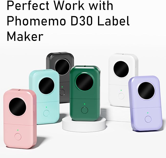 Phomemo D30 Label Maker Tape, Black on Cats Patterns Vertical Label Tape, Special Shapes Pre-Cut Self-Adhesive Sticker Thermal Paper Label Tag, 12 x 40mm (0.47 x 1.57) 3-Roll