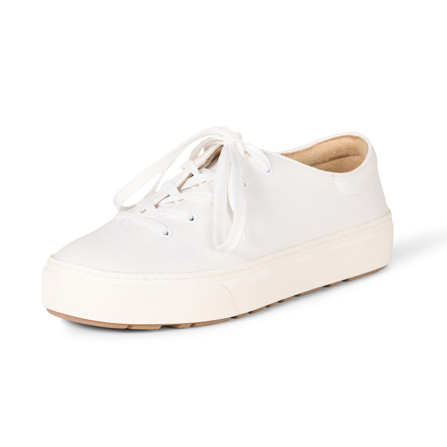 Amazon Essentials Women's Comfortable Lace Up Sneakers, White, 8.5