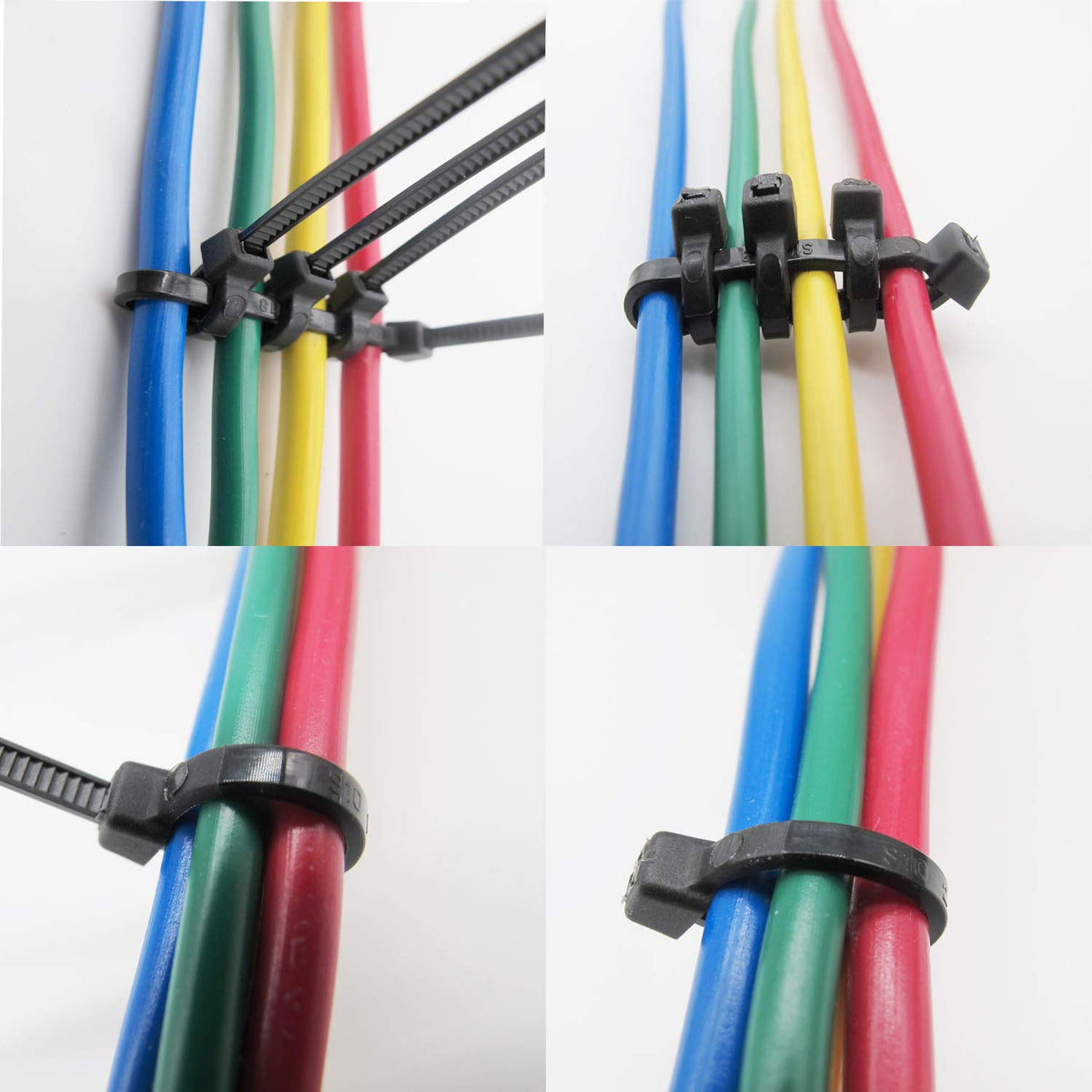 Superun Black Zip Ties 6 Inch, 40 Lbs Tensile Strength Wire Ties (Industrial Grade Cable Ties) Pack of 100