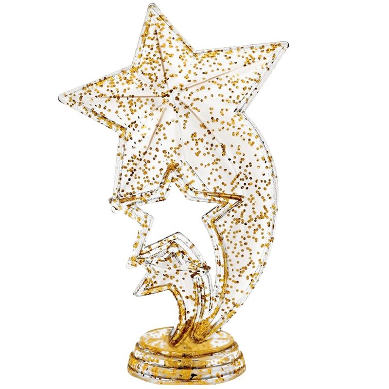 Crown Awards 6" Gold Glitter Star Rocket Trophies - Custom Star Trophy Award