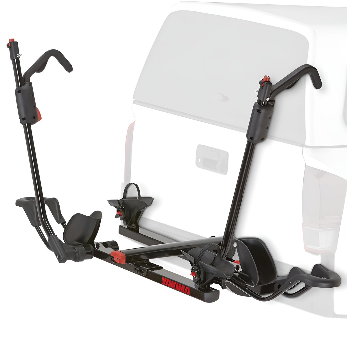 Yakima Tray Hitch Bike Rack, Rear Vehicle Bicycle Carrier w/Tilting Tray & Adjustable Spacing for 2 Bikes, Fits 20 to 27.5 Inch Wheel Size, HoldUp 2”