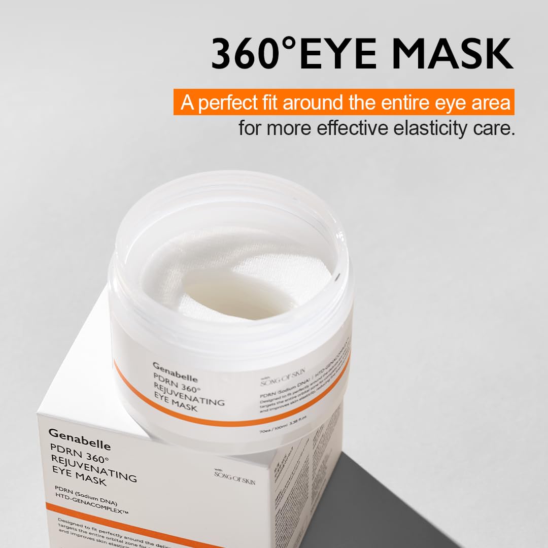 PDRN 360° Rejuvenating Eye Mask – Full Eye Area Care for Hydration, Firming & Elasticity with PDRN & Peptides – Targets Dark Circles, Puffiness & Fine Lines – 3.38 fl oz.