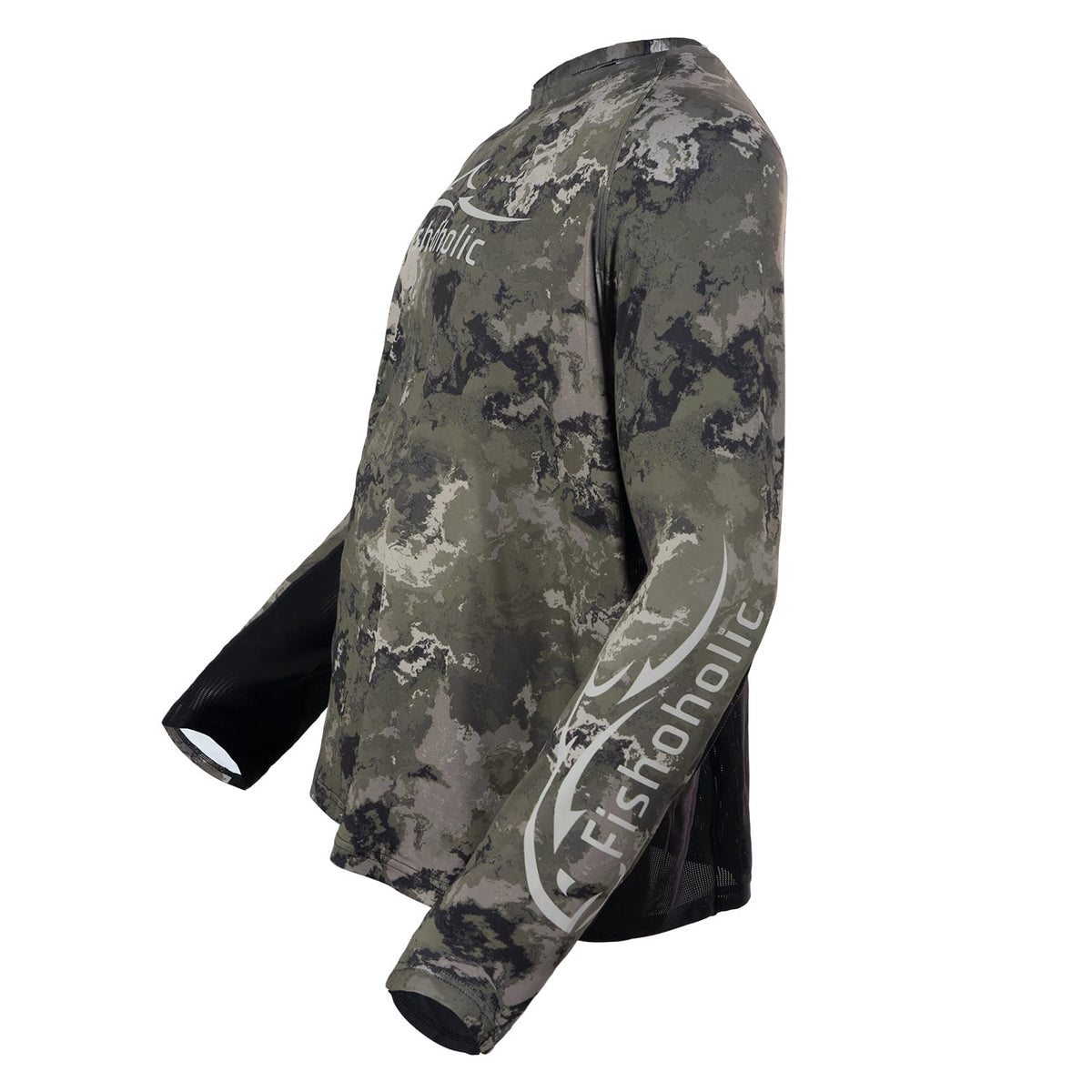 Fishoholic UPF 50 Performance Fishing Shirt - Long Sleeve - Loose Keg Fit - Breathable Quick Dry Sun Protection