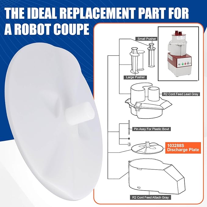 103288 Discharge Plate for Robot Coupe R2N Food Processor