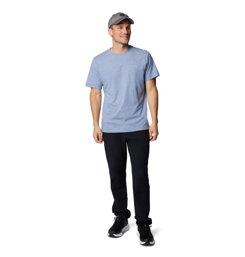 Columbia Men's Thistletown Hills Short Sleeve, Mountain Blue Heather, 2X Tall