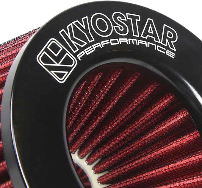 KYOSTAR Universal 3/3.5/4" High-Flow Air Filter, Reusable Cone Cold Air Intake