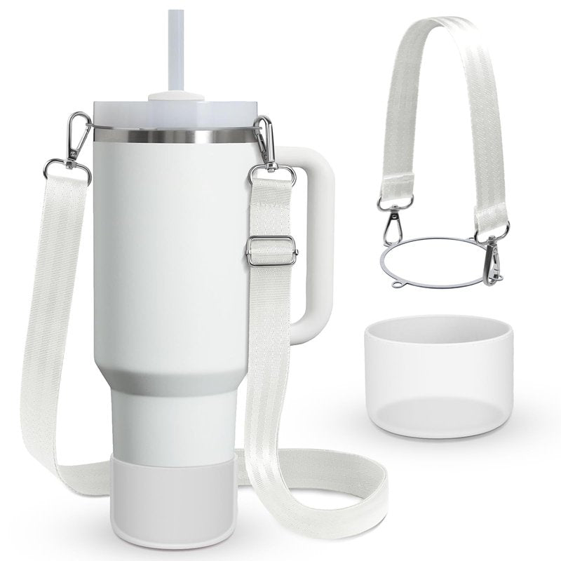 Cup Accessories Set Compatible with Stanley H2.0 & Protour 30oz 40oz, Includes Protective Boot, Shoulder Strap & Handle Strap, Handle Shoulder Carrying Strap for Women Men